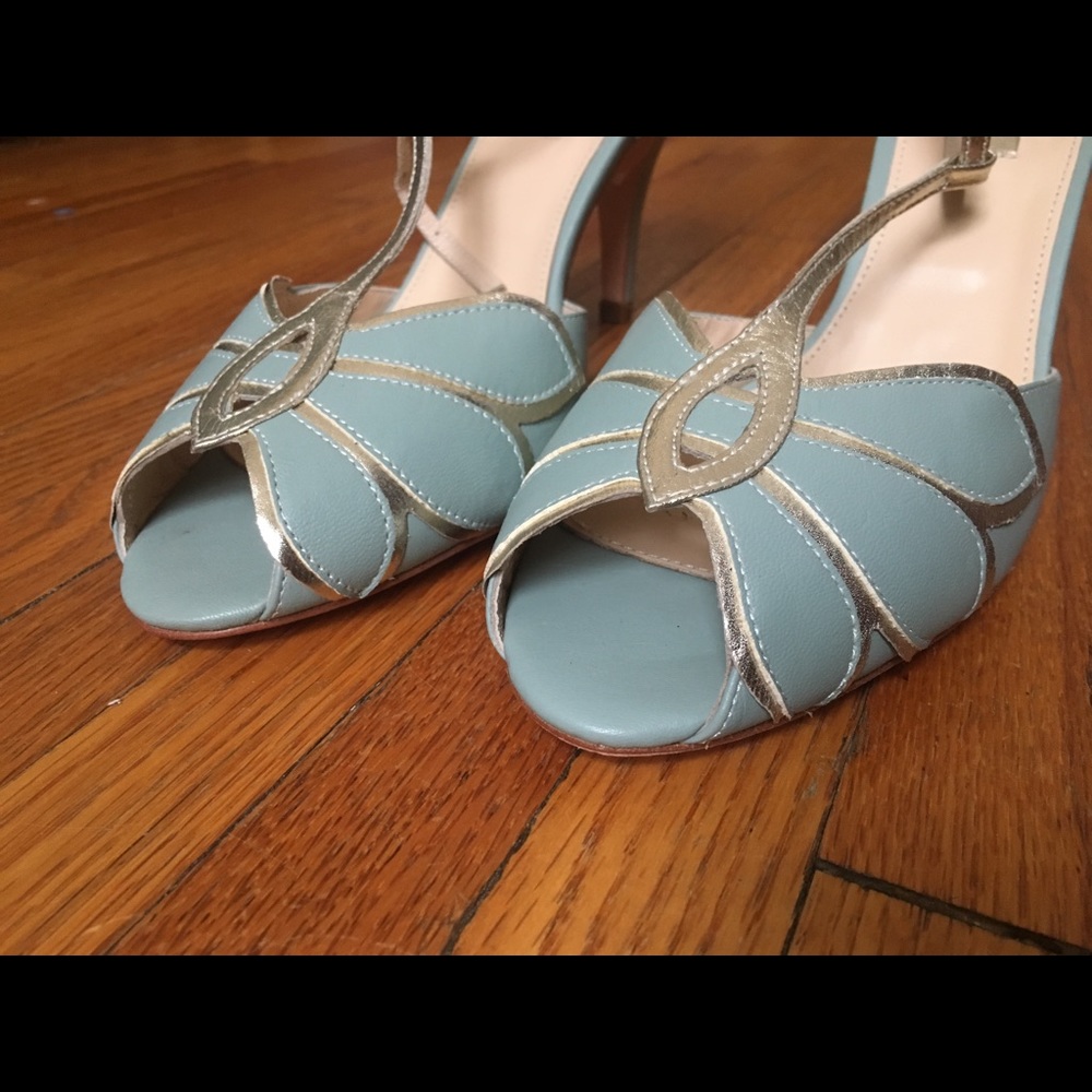NEVER WORN BHLDN Mint Mimosa Heels Size 41